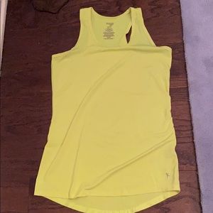 Yellow athletic tank top